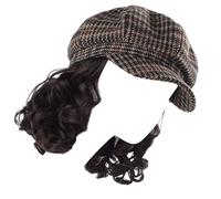 Perruques de mariage Quotidien Perruques en Fibre de Verre Synthétique Naturelle Chapeau de Cheveux Bouclés Confortable pour Femmes À La Recherche De Perruques Naturelles Pour Fête Mariage Quotidien