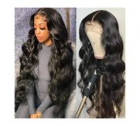Perruques Dentelle Avant Perruque Vague Cheveux Humains Lace Frontal Perruques pour Femmes Noires Cheveux Préposés 20-76 cm Perruque Lâche Deep Wave Perruque 150 % Densité Perruque Fashioning (Taille