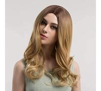 Perruques d'Halloween 56cm / 22 "Wig Fashion de la perruque féminine Long Big Wavy Wavy résistant à la chaleur Light Blonde for femmes Cosplay Party Party Wear Gold/A (Couleur : A)