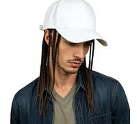 Perruques Dreadlock tressées Casquette de baseball Chapeau de soleil en tissu respirant pour une transformation facile des styles et une tenue quotidienne Casquette de baseball avec Dreadlock
