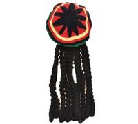 Perruques dreadlocks Reggae Chapeau pour femmes et hommes Perruques Handcrochet sans bord Pullover Party Headwear Halloween Hat