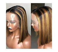Perruques droites en dentelle frontale perruque bob perruque dentelle frontale cheveux humains perruques pour femmes noires cheveux brésiliens 8-16 pouces blonde dentelle cheveux humains perruques