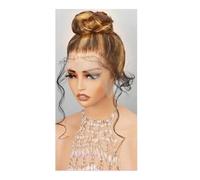 Perruques en cheveux humains avec dentelle intégrale transparente à 360°, couleur blond miel 4/27, for femmes noires Hair Extensions Pièces Wigs(250%,18inch)