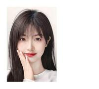 Perruques En Cheveux Naturels Bangs Wig Piece Full Real Human Hair Patch Fluffy Augmenter le volume des cheveux Fluffy Cover Cheveux gris Perruques Pour Femmes(11-(13-12)30CM-black)