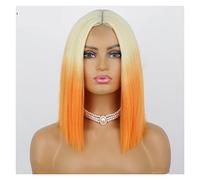 Perruques En Cheveux Naturels Blondes blondes de cosplay orange perruques synthétiques for les femmes enrôles du milieu droit des perruques naturelles Perruques Pour Femmes