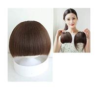 Perruques En Cheveux Naturels Faux Bangs Girls Real Hair Wig Piece Épaissie Bangs Qi Bangs Soft Hair Wig Piece Perruques Pour Femmes(Light brown,A)