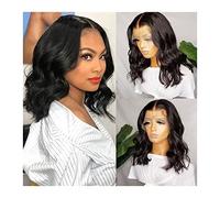 Perruques en Dentelle Ondulée Brésilienne Coupe Bob Perruque Corps Ondulée de Dentelle 8-32 pouces HD Transparent Dentelle Avant Perruque de Cheveux Humains Partie en T Dentelle Avant Pré-peigné