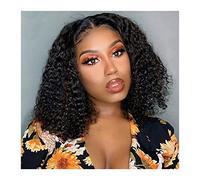 Perruques en Dentelle Ondulée Brésilienne Courte Bob Bouclée Partie T 13 × 6 Perruque Avant en Dentelle Transparente 8-16 Pouces Profonde Bouclé Bob Dentelle Avant pour Femmes Perruques de Cheveux