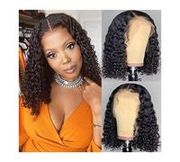 Perruques en dentelle ondulée courte bob profonde ondulée lace frontal perruque 13x4 dentelle frontale perruque dentelle marron moyen cheveux courts brésiliens perruques de cheveux humains pour femme