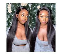 Perruques en dentelle ondulée de 30,5 à 76,8 cm - Perruque droite en dentelle frontale - Densité 150 % péruvien HD transparente - 13 x 4 30 x 6 - Perruques de cheveux humains frontales pour femmes