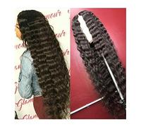 Perruques en dentelle ondulée péruvienne lâche ondulée - 20-76 cm - Transparent - 13 x 6 - Perruque frontale - Parties libres - Dentelle Remy - Perruque de cheveux humains pour femme - Synthétique