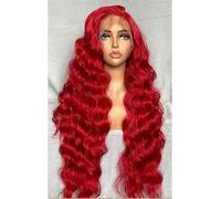 Perruques en dentelle synthétique brun clair Super longue perruque de cheveux frontaux en dentelle vague lâche avec des cheveux de bébé