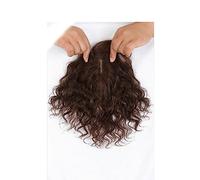 Perruques et Accessoires Courts bouclés vrais cheveux humains Topper perruques respirantes postiches Clip dans les morceaux de cheveux supérieurs ondulés Topper perruques for un usage quotidien Nature