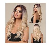 Perruques Femme Perruque Lace Front Wig synthétique avec frange, cheveux naturels, perruque quotidienne de fête, résistante à la chaleur, longue et ondulée, brun foncé, for femmes Costume Daily Party