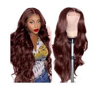Perruques Femme Perruque Lace Frontal Wig Remy péruvienne naturelle, cheveux humains, grande longueur d'onde, Transparent, 24 pouces, for femmes Costume Daily Party Hairpiece pour femmes filles(E)