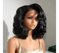 Perruques frontales en dentelle 13x4 HD vague corporelle, 100 % cheveux humains, 13x4 sans colle, bob court, cheveux brésiliens, porter et partir, bou s, pré-éclaircies pour femmes noires