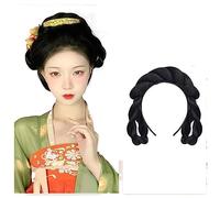 Perruques Hanfu pour femmes, Perruque de Cosplay Hanfu for femmes, noire, longue et droite, accessoires bandeau, chinois ancien(Petty miser)