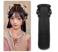 Perruques Hanfu pour femmes, Perruque Hanfu chinoise ancienne for femmes, chignon intégré, coiffure de danse avec Photo, accessoires multicolores(22.81)