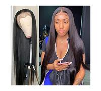 Perruques HD Transparent 13X6 Lace Front Perruque de Cheveux Humains 16-30" Longue Ligne Droite Invisible Dentelle Frontale Perruque Couleur Naturelle Brésilienne Remy Cheveux Perruques for Femmes Noi
