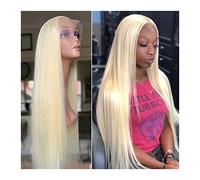 Perruques HD Transparent Lace Front Perruques de Cheveux Humains Blonde Cheveux Brésiliens 13x4 Dentelle Frontale Perruques # 613 Longue Droite Dentelle Frontale Perruque avec des Cheveux de Bébé for