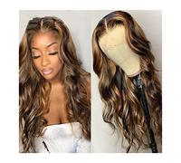 Perruques highlights Perruque Cheveux Humains Ombre Lace Front Perruques de Cheveux Brésiliens pour Femmes Noires 76 cm Miel Blonde Corps Vague Dentelle Avant Perruque 150 % Densité Perruque