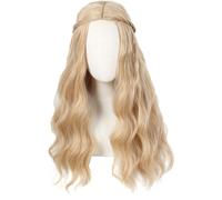 Perruques hippie ondul es blondes longues des ann es 70 de Linfairy pour costume de cosplay d'Halloween