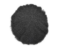 Perruques homme Hommes Toupet Afro Bouclés Perruques for Respirant Mono Haut Et Périmètre PU Cheveux Mâles Prothèse Capillaire 6" Système De Remplacement Unité Perruque Humains(1B 8mm wave 130%,5x7)