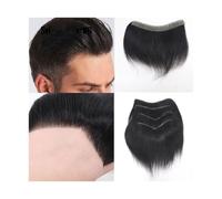 Perruques homme Postiche en cheveux humains for hommes, postiche frontal V, invisible, sans couture, entièrement PU(16x1.5)