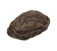 Perruques homme Postiche en cheveux humains naturels avec gris for homme, prothèse capillaire dentelle suisse, perruque indienne PU for(7#)