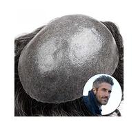 Perruques homme Toupet for hommes système de remplacement cheveux 0,12 mm pleine peau toupet postiche durable PU perruque pièce unité for homme, # 1B40 noir naturel + 40% gris(30mm Wave 130%,6x8)