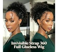Perruques Lace Front HD 360 en cheveux humains, 30-40 pouces, bou s Deep Wave, avec cordon de serrage invisible, style brésilien Wet and Wavy, perruques frontales Full Lace