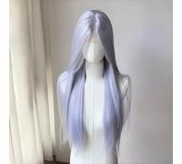 Perruques Lace Front Wig transparentes HD 30 pouces, 13x4, perruques lisses gris violet, perruque d'aspect naturel for un usage quotidien, Cosplay