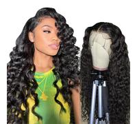 Perruques Lace Front Wigs Uesoels 22 pouces 13x4 Loose Deep Wave Cheveux humains br siliens vierges pour femmes noires Ligne de cheveux naturelle