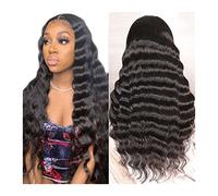 Perruques Lâche Deep Wave Perruque Cheveux Humains Dentelle Perruque 16-30" Cheveux Péruviens Dentelle Fermeture Perruque 4x4 5x5 Vague Bouclés Remy Cheveux Dentelle Fermeture Perruque avec Bébé Cheve