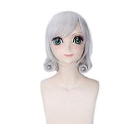 Perruques LOL Annie Hastur l'enfant noir 40 cm argent blanc résistant à la chaleur cheveux synthétiques perucas Cosplay perruque + bonnet de perruque PL-334