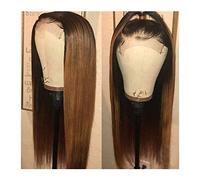 Perruques Longue perruque de cheveux humains pré-plumés avant de lacet 1B / 27 Ombre couleur perruques de cheveux humains avec des cheveux de bébé 13x4 droite brésilienne non-remy perruque de dentelle