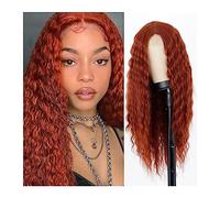 Perruques Longue Perruque Ondulée Synthétique Noire pour Femmes, Brun, Noir, Bordeaux Blond, Perruque pour Fête Quotidienne Cosplay Perruque Carnaval (Couleur : 5)