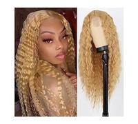 Perruques Longue Perruque Ondulée Synthétique Noire pour Femmes, Marron, Noir, Bordeaux Blond, Perruque pour Fête Quotidienne Cosplay Perruque Carnaval (Couleur : 4)