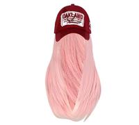 Perruques longues multi-usages casquettes de baseball avec fibre synthétique cheveux cosplay fête baseball chapeau de perruques tendance chapeau pour coiffure rapide
