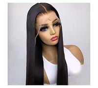 Perruques noires, perruque avant Winelace droite longue 66 cm dentelle tressée perruques fascinantes (couleur : B, taille : 55,8 cm)