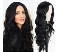 Perruques noires pour femmes perruques longues droites jeu de rôle perruques sorcières perruques femmes longues noires adaptées aux jeux de rôle, aux fêtes, Halloween et plus encore ! (B)