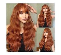 Perruques Ombre Blond Cendré Vague Synthétique Perruques avec Frange, Perruque de Cheveux Naturelle Cosplay pour Femmes, Quotidien, Résistant à la Chaleur Perruque Fashing (Couleur : LC1065-1)