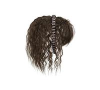 Perruques ondulées Simulation Cheveux Frange Perruque Pièce Front Bande De Cheveux Frange Une Perruque Tête Filler Couverture De Cheveux Cheveux Blancs Filles Perruques Perruques pour femmes(Light bro
