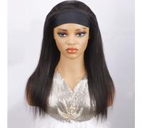 Perruques os droit cheveux bandeau 180% réel noir couleur humain cheveux fait à la machine pour noir à abordable human hair Cheveux humains