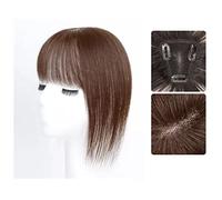 Perruques Perruque Filles Tête Patch Cheveux Blancs Vrais Cheveux Minces Duveteux Augmenter Le Volume Des Cheveux Pièce De Perruque Perruque dames(Color:08-(7-8)30CM-chestnut brown)