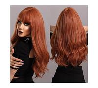 Perruques Perruque frisée blanche argentée Ombre de fête quotidienne avec frange perruques Lolita naturelles synthétiques perruque de cheveux longs ondulés for les femmes Cosplay Perruque dames(Color: