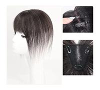 Perruques Perruque pièce vrais cheveux for couvrir les cheveux gris mince tête de cheveux pièce de patch vrais cheveux moelleux augmenter le volume des cheveux fausse frange Perruque dames(Color:03-(9