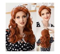 Perruques, Perruque sirène habiller cheveux longs bouclés glace bleu dégradé sirène Cosplay perruque,pour femmes(ILoveLucy)