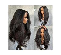 Perruques Perruque synthétique ondulée avec dentelle frontale, cheveux longs, 66 cm, densité 180 Perruque dames