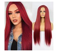 perruques Perruque Synthétique Partie Moyenne Naturelle Ligne De Cheveux Perruque Surbrillance Noir Brun Rose Perruque for Femmes Quotidien Cosplay Partie perruque(01)